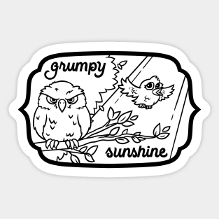 Grumpy Sunshine Birds Sticker